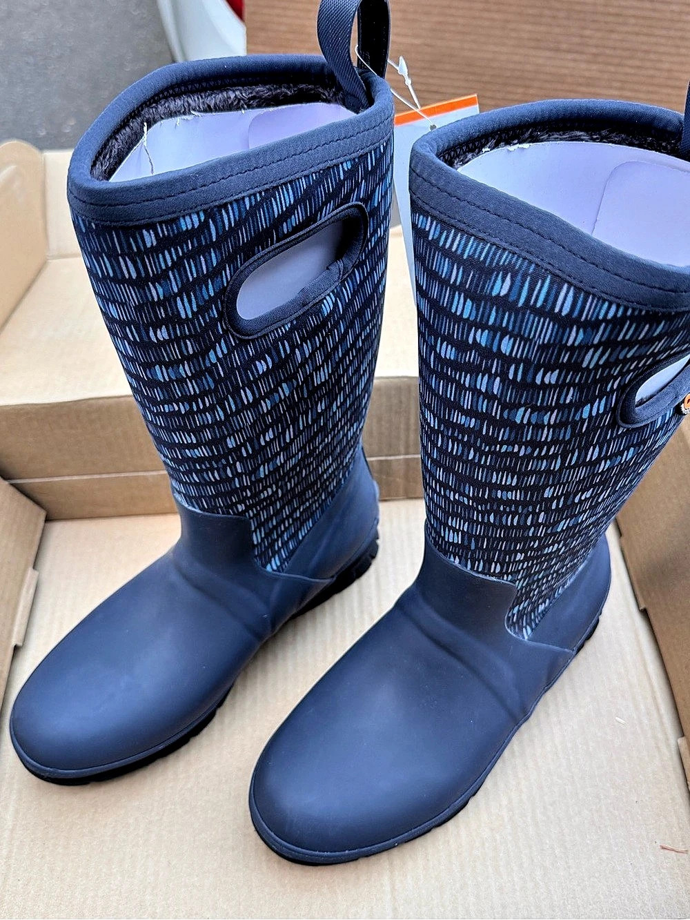 BOGS Cameron Tall TW Tall Waterproof Boots Blue US 8 NWT - Picture 3 of 15